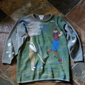Rare Vintage Painted Kolorway Golf sweater
